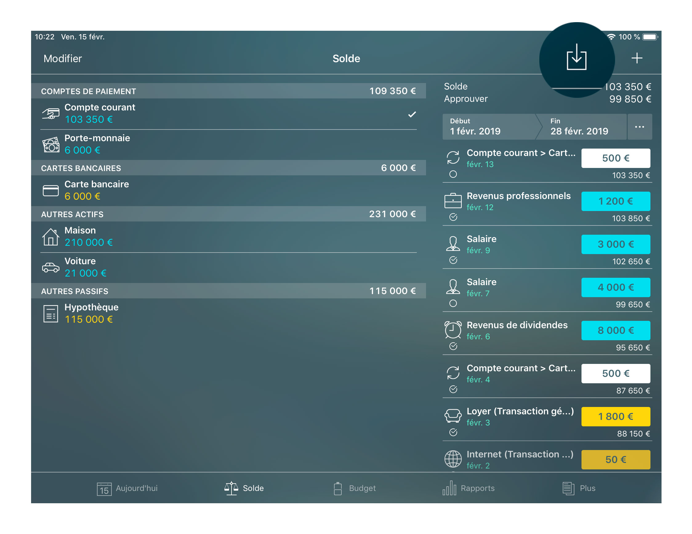Money Tracker - Importer des fichiers OFX et CSV - iPad