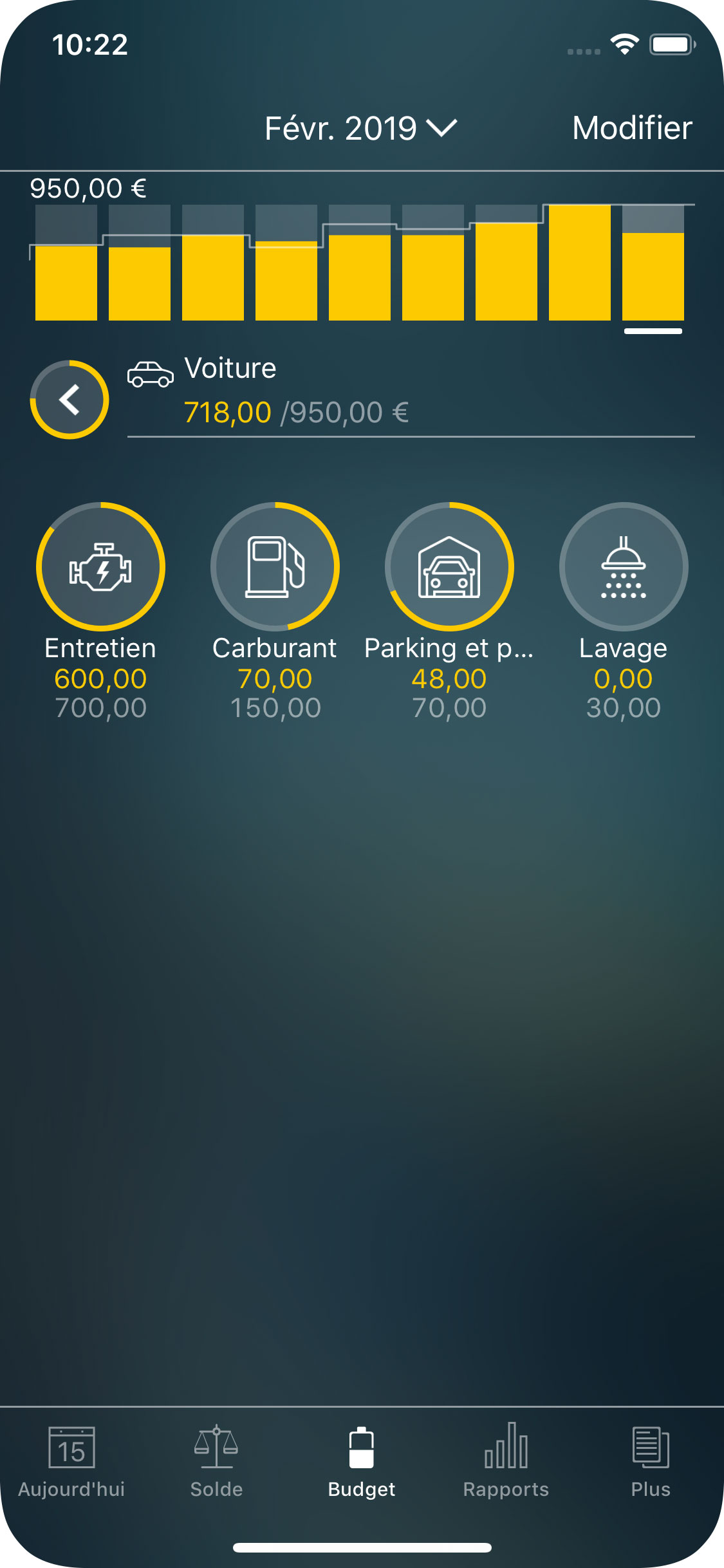 Money Tracker - Catégories et sous-catégories - iPhone