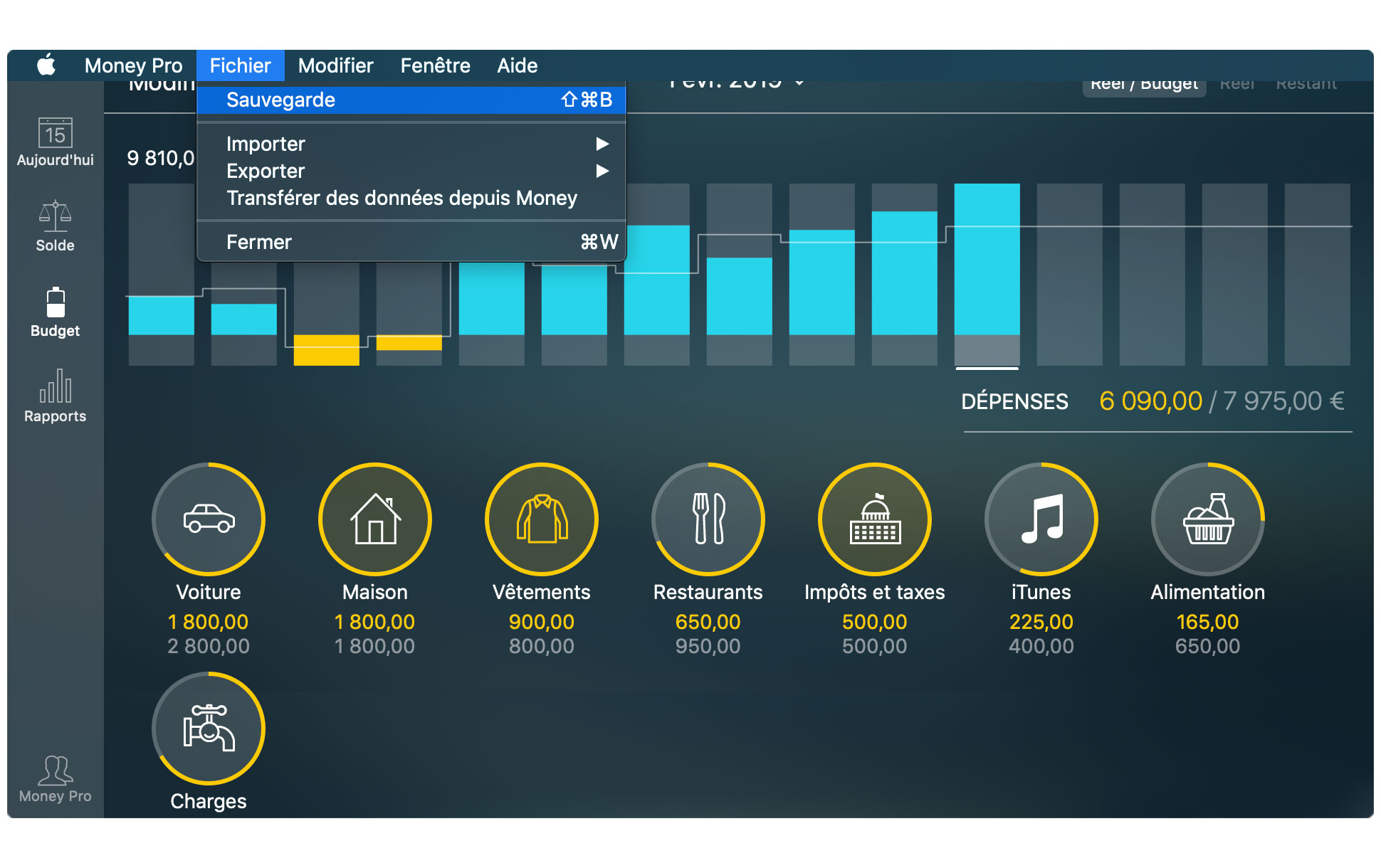 Money Tracker - Plus (Sauvegarde, Profils, Synchronisation) - Mac