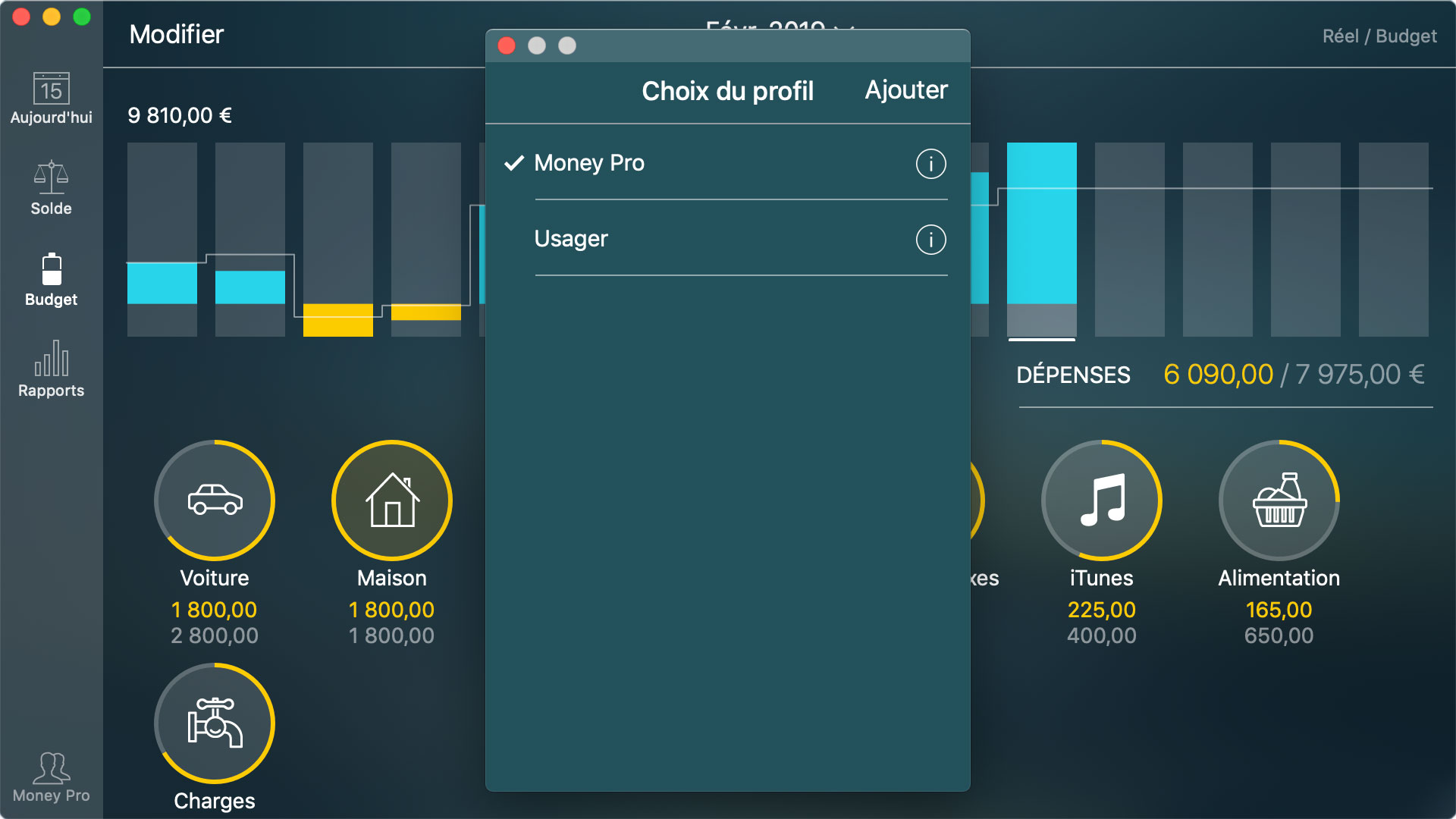 Money Tracker - Profils - Mac