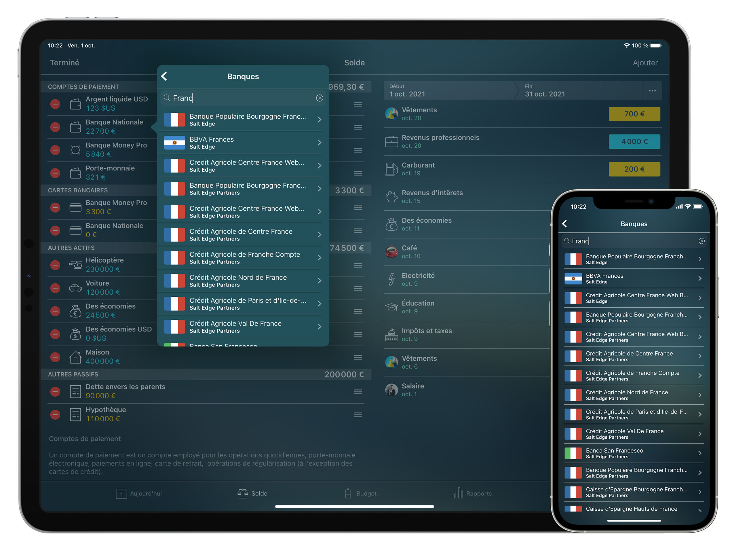 Money Tracker - Banque en ligne!*