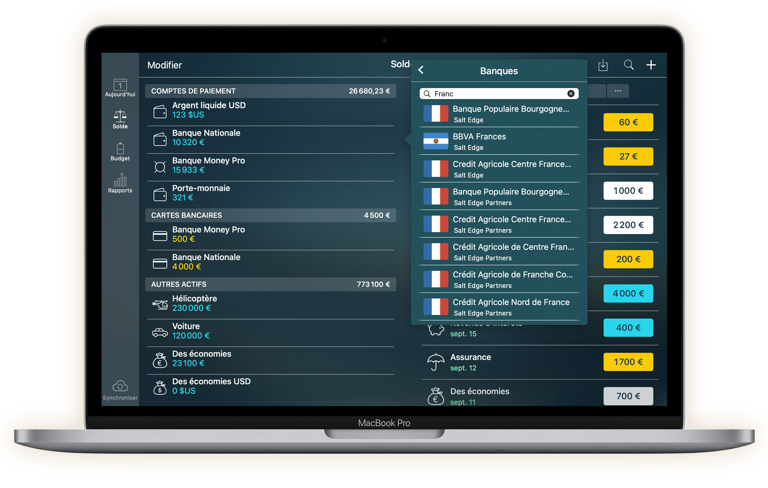 Money Tracker - Banque en ligne*